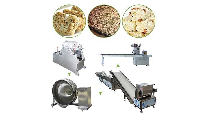 Automatic Puffed Rice Making Machine For Sale 4 Cereal bar production line