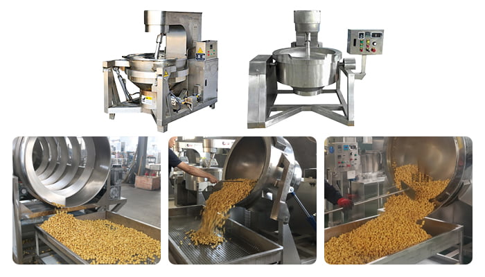 Electromagnetic Ball Popcorn Popper Machine 1 Popcorn making process